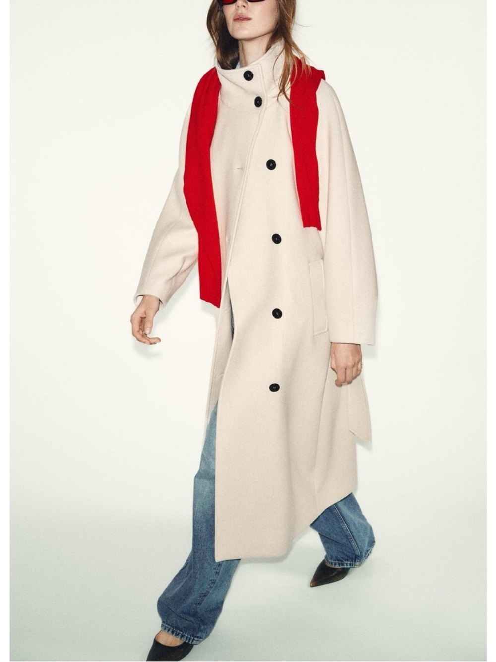 ZARA LONG WOOL COAT